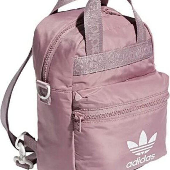 NWT ADIDAS Originals Micro 2.0 Mini Backpack Mauve Purple/White - Picture 2 of 7